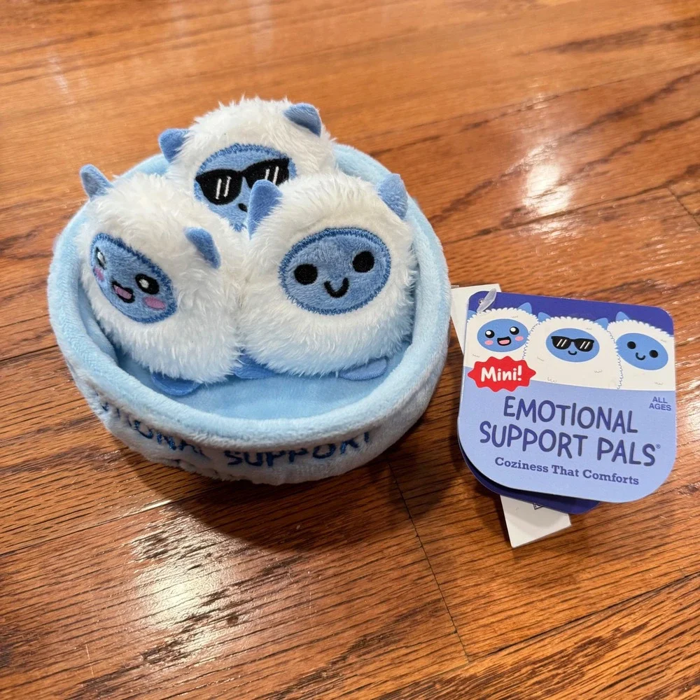 Emotional Support Pals Mini Yeti Plush Bowl 3pk Relatable 4
